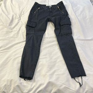 Used ZARA women cargo style pants. Size USA 4. Gray-black color